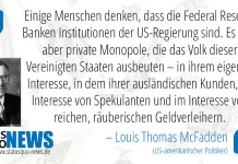 McFadden: "Einige Menschen denken, dass die Federal Reserve Banken Institutionen der US-Regierung sind. Es sind aber..."